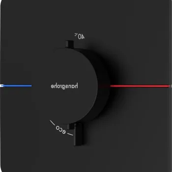 Baterie dus termostatata Hansgrohe ShowerSelect Comfort Q cu montaj incastrat necesita corp ingropat negru mat imagine