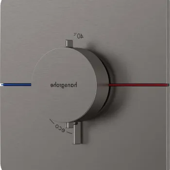 Baterie dus termostatata Hansgrohe ShowerSelect Comfort Q cu montaj incastrat necesita corp ingropat negru periat imagine