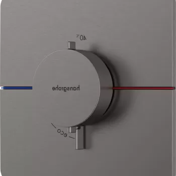 Baterie dus termostatata Hansgrohe ShowerSelect Comfort Q cu montaj incastrat necesita corp ingropat negru periat imagine