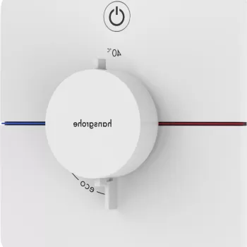Baterie dus termostatata Hansgrohe ShowerSelect Comfort Q On/Off cu montaj incastrat necesita corp ingropat alb mat imagine