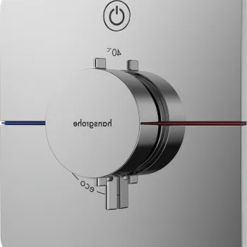 Baterie dus termostatata Hansgrohe ShowerSelect Comfort Q On/Off cu montaj incastrat necesita corp ingropat crom imagine
