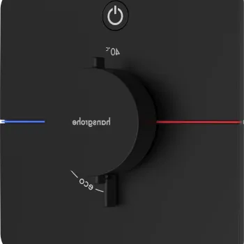 Baterie dus termostatata Hansgrohe ShowerSelect Comfort Q On/Off cu montaj incastrat necesita corp ingropat negru mat imagine