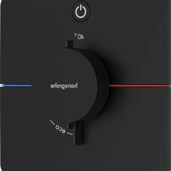 Baterie dus termostatata Hansgrohe ShowerSelect Comfort Q On/Off cu montaj incastrat necesita corp ingropat negru mat imagine