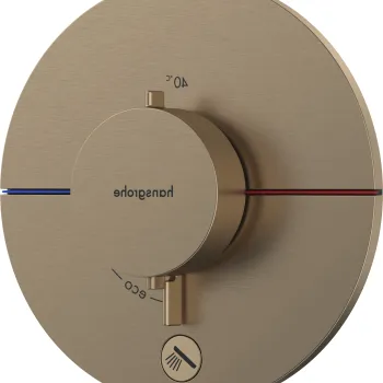 Baterie dus termostatata Hansgrohe ShowerSelect Comfort S cu montaj incastrat necesita corp ingropat bronz periat imagine