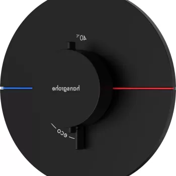 Baterie dus termostatata Hansgrohe ShowerSelect Comfort S cu montaj incastrat necesita corp ingropat negru mat imagine