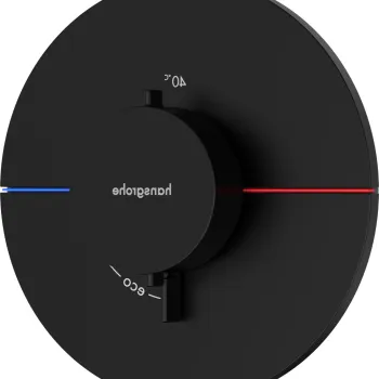 Baterie dus termostatata Hansgrohe ShowerSelect Comfort S cu montaj incastrat necesita corp ingropat negru mat imagine