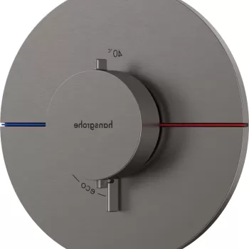 Baterie dus termostatata Hansgrohe ShowerSelect Comfort S cu montaj incastrat necesita corp ingropat negru periat imagine