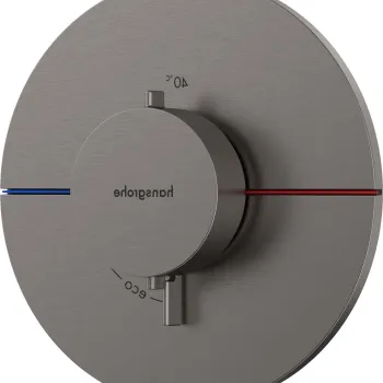 Baterie dus termostatata Hansgrohe ShowerSelect Comfort S cu montaj incastrat  necesita corp ingropat  negru periat imagine