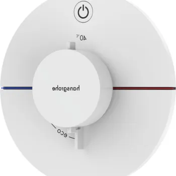 Baterie dus termostatata Hansgrohe ShowerSelect Comfort S On/Off cu montaj incastrat necesita corp ingropat alb mat imagine