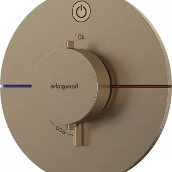 Baterie dus termostatata Hansgrohe ShowerSelect Comfort S On/Off cu montaj incastrat necesita corp ingropat bronz periat imagine