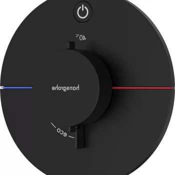 Baterie dus termostatata Hansgrohe ShowerSelect Comfort S On/Off cu montaj incastrat necesita corp ingropat negru mat imagine