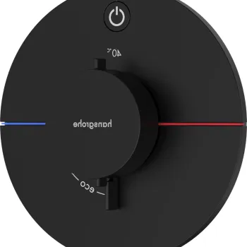 Baterie dus termostatata Hansgrohe ShowerSelect Comfort S On/Off cu montaj incastrat necesita corp ingropat negru mat imagine