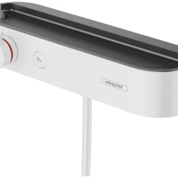 Baterie dus termostatata Hansgrohe ShowerTablet Select 400 alb mat imagine