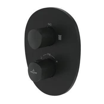 Baterie dus termostatata Villeroy & Boch Antao cu montaj incastrat  necesita corp ingropat  negru mat imagine