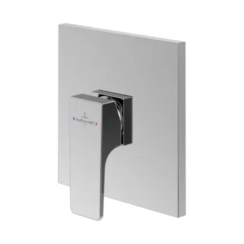 Baterie dus Villeroy & Boch Architectura Square cu montaj incastrat  necesita corp ingropat Vi-Box  crom imagine