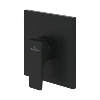 Baterie dus Villeroy & Boch Architectura Square cu montaj incastrat  necesita corp ingropat Vi-Box  negru mat imagine