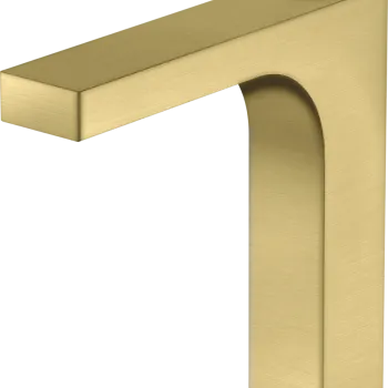 Baterie lavoar Axor Citterio 160 EcoSmart levier rhombic ventil pop-up brushed brass imagine