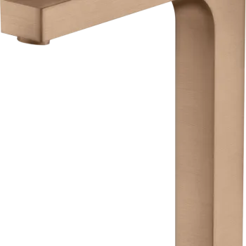 Baterie lavoar Axor Citterio 280 EcoSmart pentru lavoare tip bol levier rhombic ventil fix brushed red-gold imagine
