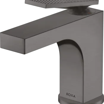 Baterie lavoar Axor Citterio 90 EcoSmart levier rhombic ventil pop-up brushed black imagine