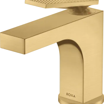 Baterie lavoar Axor Citterio 90 EcoSmart levier rhombic ventil pop-up brushed gold imagine