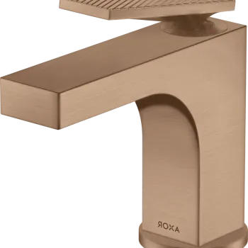 Baterie lavoar Axor Citterio 90 EcoSmart levier rhombic ventil pop-up brushed red-gold imagine