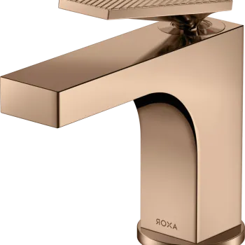 Baterie lavoar Axor Citterio 90 EcoSmart levier rhombic ventil pop-up red-gold imagine
