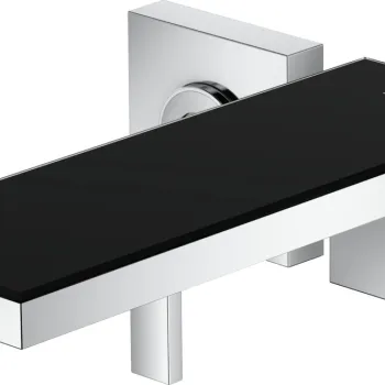 Baterie lavoar Axor MyEdition cu pipa 221mm montaj incastrat necesita corp ingropat crom/sticla neagra imagine