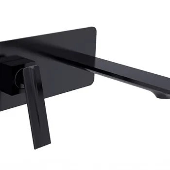 Baterie lavoar Besco Aspira de perete negru mat imagine