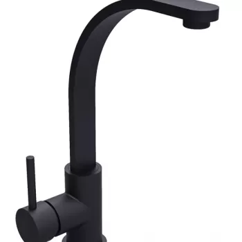 Baterie lavoar Besco Decco I pentru lavoar tip bol negru mat imagine