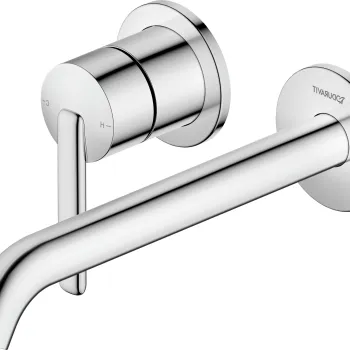 Baterie lavoar Duravit Balcoon de perete  proiectie 221mm  MinusFlow  crom imagine