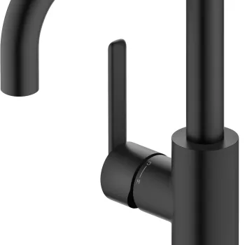 Baterie lavoar Duravit Balcoon  pipa pivotanta  FreshStart  MinusFlow  negru mat imagine