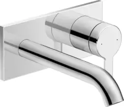 Baterie lavoar Duravit C.1 de perete pipa 174mm fara ventil necesita corp ingropat imagine