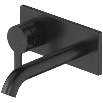 Baterie lavoar Duravit C.1 de perete pipa 174mm fara ventil necesita corp ingropat negru mat imagine