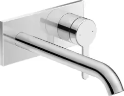 Baterie lavoar Duravit C.1 de perete pipa 225mm fara ventil necesita corp ingropat imagine