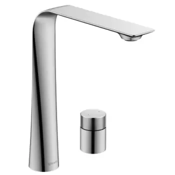 Baterie lavoar Duravit D.1 250 din doua elemente montare pe lavoar actionare rotativa crom imagine