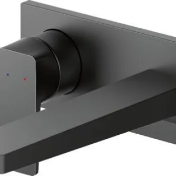 Baterie lavoar Duravit Manhattan din 2 elemente de perete necesita corp ingropat negru mat imagine