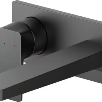 Baterie lavoar Duravit Manhattan din 2 elemente de perete necesita corp ingropat negru mat imagine