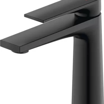 Baterie lavoar Duravit Tulum by Starck M 165mm fara ventil negru mat imagine