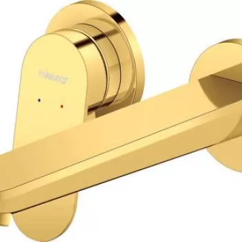 Baterie lavoar Duravit Wave din 2 elemente de perete necesita corp ingropat auriu lucios imagine