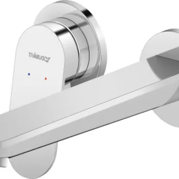 Baterie lavoar Duravit Wave din 2 elemente de perete necesita corp ingropat crom imagine