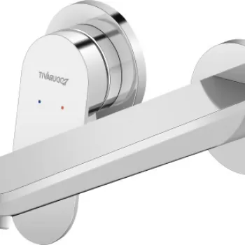 Baterie lavoar Duravit Wave din 2 elemente de perete necesita corp ingropat crom imagine