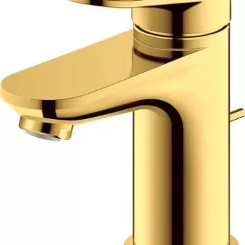 Baterie lavoar Duravit Wave S ventil pop-up auriu lucios imagine
