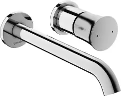 Baterie lavoar Duravit White Tulip M din 2 elemente cu montaj incastrat necesita corp ingropat crom imagine