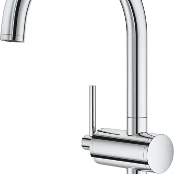 Baterie lavoar Grohe Atrio L cu pipa inalta  ventil click-clack  crom imagine