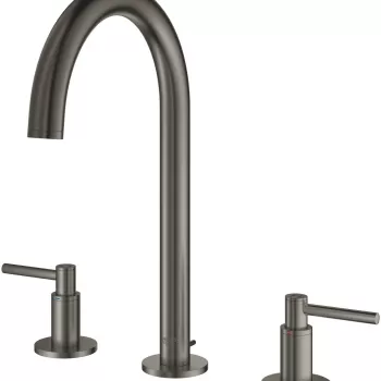 Baterie lavoar Grohe Atrio M din 3 elemente ventil pop-up brushed hard graphite imagine