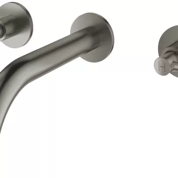 Baterie lavoar Grohe Atrio S din 3 elemente 180mm de perete necesita corp ingropat brushed hard graphite imagine