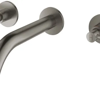 Baterie lavoar Grohe Atrio S din 3 elemente  180mm  de perete  necesita corp ingropat  brushed hard graphite imagine