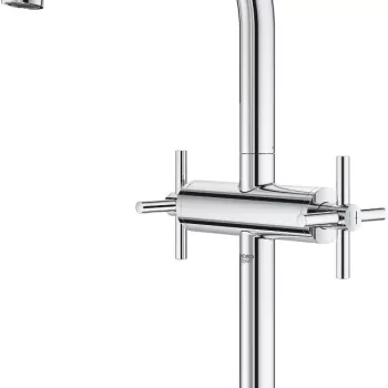 Baterie lavoar Grohe Atrio XL cu dubla comanda pentru lavoare tip bol ventil click-clack crom imagine