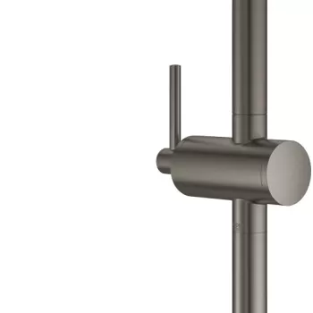 Baterie lavoar Grohe Atrio XL pentru lavoare tip bol ventil click-clack brushed hard graphite imagine