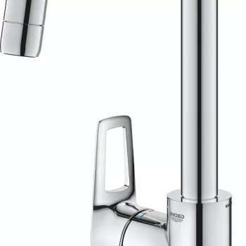 Baterie lavoar Grohe BauLoop New L ventil pop-up crom imagine